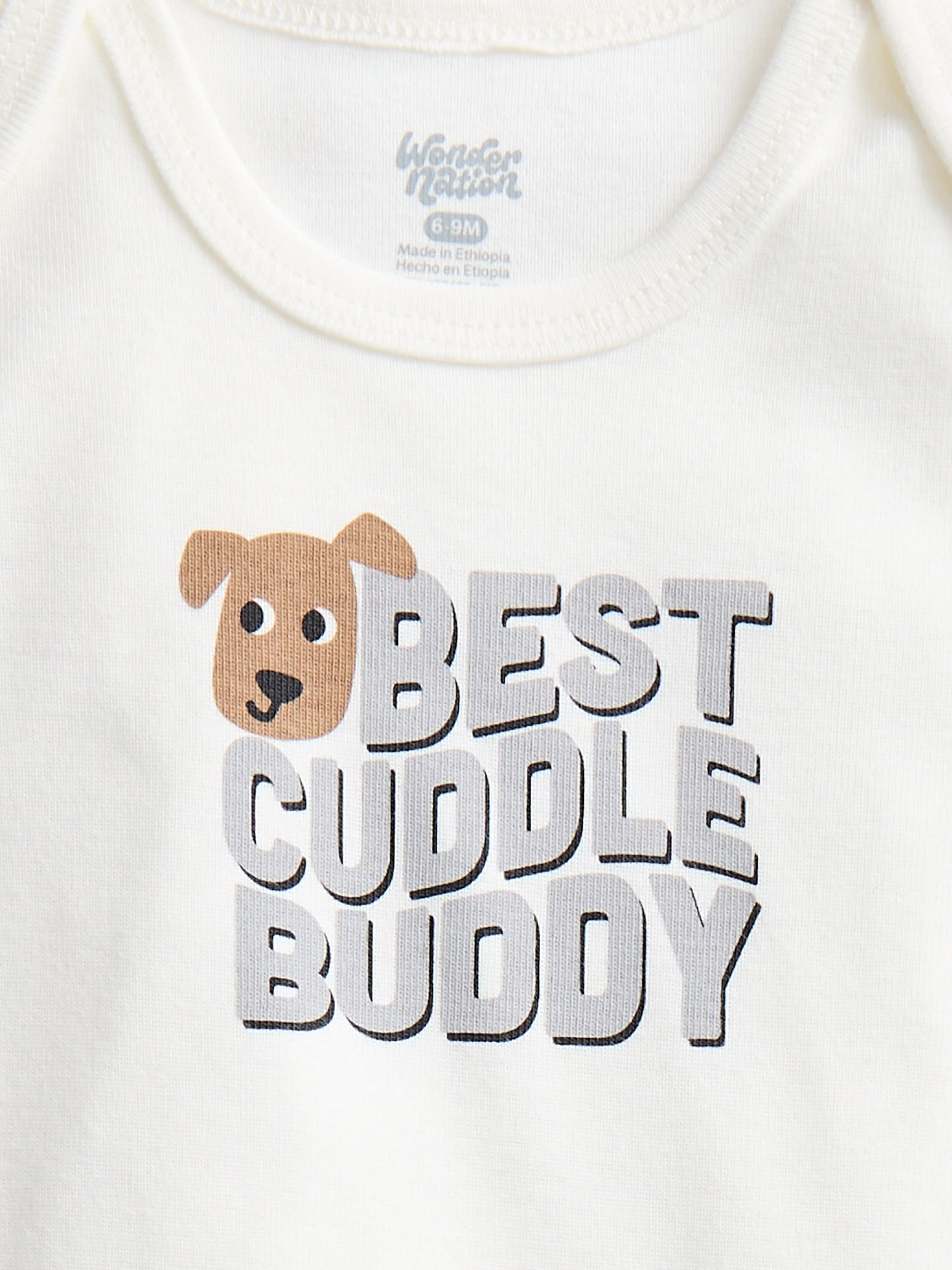 Wonder Nation Baby Boy Short Sleeves Lap Bodysuit, Sizes 0-24M