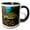 Black/White, variant on 3drose, Ornate Red Ear Slider Turtle - Na02 Dno0772 - David Northcott, 11oz Magic Transforming Mug