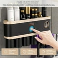 thumbnail image 4 of Toothbrush Holders Wall-Mounted, Multi-Functional Toothbrush and Toothpaste Dispenser with Cleaning Function, Toothbrush Holder for Bathrooms with 4 Cups 4 Brush Slots and Storage Organizer (4 Cups), 4 of 8