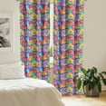 thumbnail image 2 of Ambesonne Christmas Curtains, Colorful Xmas Balls, Pair of 28"x95", Multicolor, 2 of 5