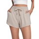 thumbnail image 1 of Shorts CRZ YOGA Cloud Jersey tiro alto color beige con entrepierna de 7.5 cm, 1 of 4