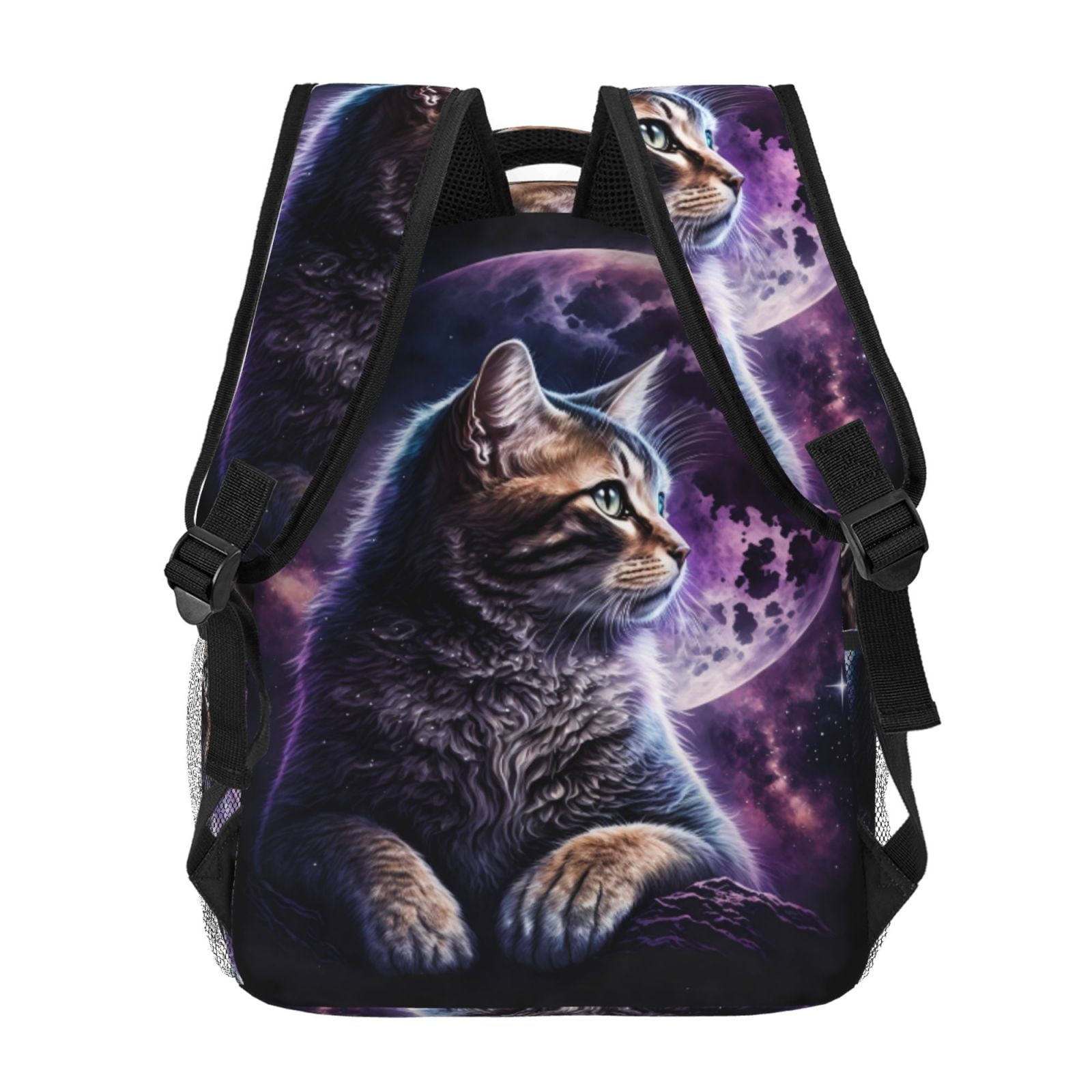 Xecao Purple Moon Cat Backpack, a stylish and functional choice for both men and women, is the perfect basic bookbag for college, work, or travel