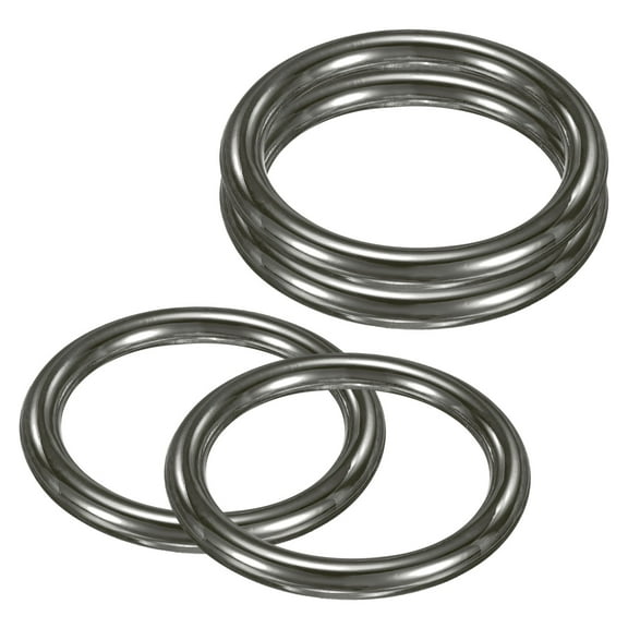 Uxcell 4-Pack Curtain Grommets, 1 1/2 Inch Inner Diameter Plastic Curtain Rings Clip Eyelet Rings Nanoscale Low Noise Roman Ring for Windows/Fabric, Home Drapes Grommets [Gunmetal]