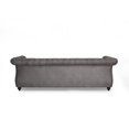 thumbnail image 5 of Noble House Aaniya Tufted Microfiber Sofa, Slate, Dark Brown, 5 of 10