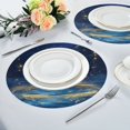 thumbnail image 4 of 15.4" Round Placemat Set of 1 Polyester Fabric Place Mats Non-Slip Dining Kitchen Table Mats for Kitchen Party Decor Magical Night Sky with Fish, 4 of 5