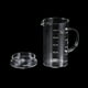 thumbnail image 4 of Taza medidora de vidrio Uxcell de 500 ml, vidrio borosilicato 3.3 graduado con escala impresa blanca y tapa de vidrio, 4 of 7