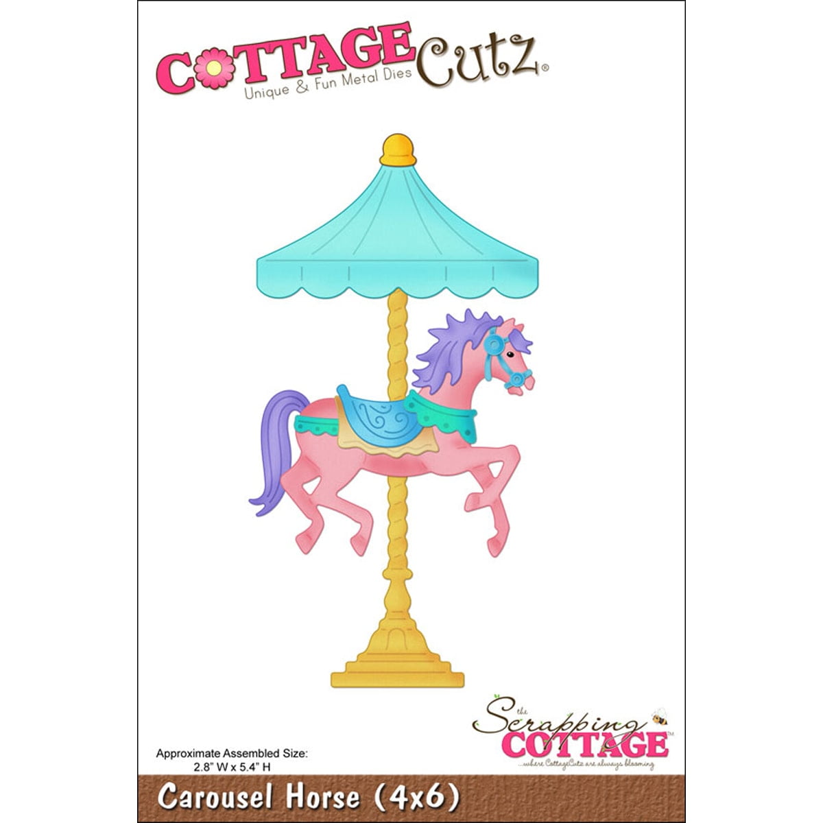 Cottagecutz Die Cuts With Foam 4 By 6 Inch Carousel Horse Multi Cottagecutz Die Cuts With Foam 4 By 6 Inch Carousel Horse Multi Colored Com