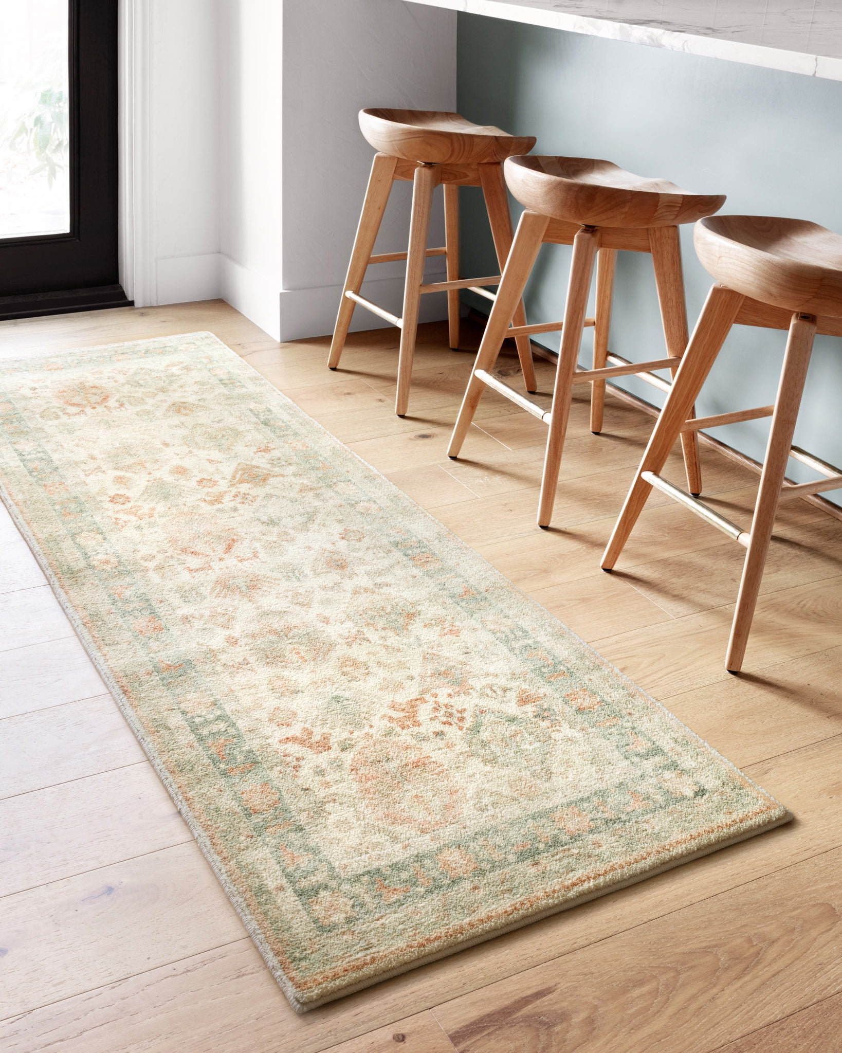 Loloi Rosette Beige / Multi 2'-6" x 9'-9" Runner Rug