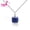 royal blue, variant on 9x9mm Heart Cut 8# Pigeon Blood Red Lab Grown Ruby With Inclusions S925 Sterling Silver Chain Necklace For Women Jewelry Wedding Anniversary Gifts