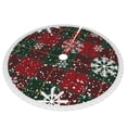 thumbnail image 2 of Faldas para árbol de Navidad a cuadros de 30 pulgadas, tapete para árbol de Navidad para fiestas de invierno, falda para árbol de Navidad para decoraciones navideñas rústicas, 2 of 8