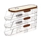 thumbnail image 3 of Organizador automático de huevos con ruedas para el refrigerador, ahorra espacio y es moderno. 3 niveles, 3 of 9
