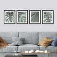 thumbnail image 3 of PixonSign Framed Wall Art Black and Gray Tropical Jungle Palm Leaf Posters, Set of 4 Floral Botanical Canvas Prints, Nature Wilderness Plant Digital Art Wall Décor - 11"x14" Black, 3 of 5