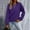 Purple, variant on XPMWRP Sweatshirts for Women Crewneck Long Sleeve Loose Fit Tops Solid Color Cute Pullover Fall Winter Fashion Clothes Purple XS