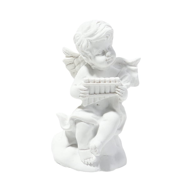 Estatua de ángel pequeño, adorno artesanal, linda figura de ángel bebé de resina pequeña para Estilo C