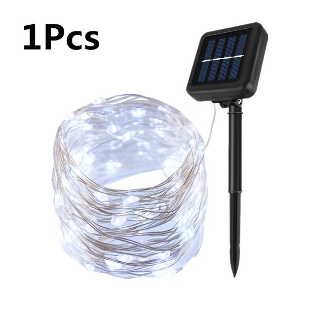 Guirnalda de luces LED solares para exteriores, luces de hadas de Navidad, lámparas de jardín de calle impermeables, 50/100/200/300 LED