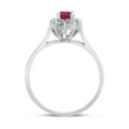 thumbnail image 5 of 10k White Gold Oval Ruby And Diamond Ring, 5 of 6