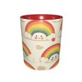 thumbnail image 2 of Cute Face Rainbow Coffee Mug Fun Custom Ceramic Mugs 11oz Red, 2 of 5