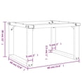 thumbnail image 2 of vidaXL Pieds de Table Basse Cadre en O 60x40x38 cm Acier, 2 of 5