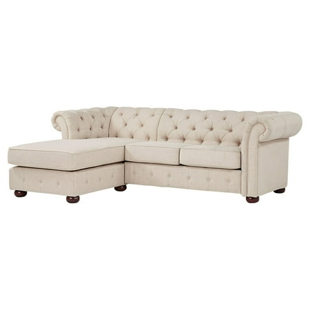 Weston Home Vance L Shape 3 Seat Sectional Sofa