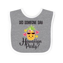 Inktastic Hawaiian Party Pineapple Girls Baby Bib