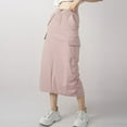 thumbnail image 2 of B91xZ Jupe Ligne A pour Femmes Décontractée Ample Taille Haute Imprimé à Carreaux, Rouge m, 2 of 5