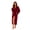 Burgundy, variant on Womens Long Hooded Fleece Robe, Soft Warm Spa Bathrobe for Cozy Lightweight Loungewear (Black, L/XL)