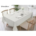 thumbnail image 3 of PrinceDeco Linen Textured Table Cloths SquarePremium Solid Tablecloth Spill-Proof Waterproof Table Cover for Dining Buffet Feature Extra Soft and Thick Fabric Wrinkle Free-Table linen, not of paper, 3 of 5