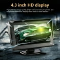thumbnail image 6 of 4.3 Inch LCD Car Monitor with Sunshade, Universal Vehicle Display Screen 9-35V Dual Video Input for Rear View and Entertainment, High Definition Auto Backup Monitor for Car SUV Truck, 6 of 7