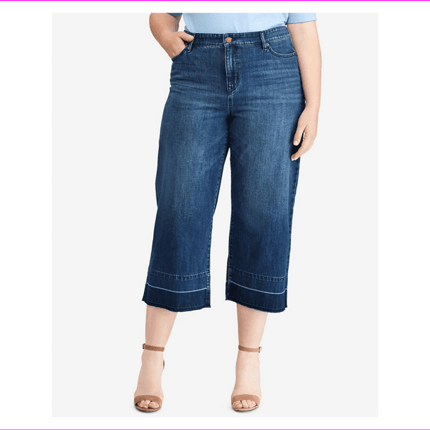 Ralph Lauren Plus Size Released Hem Crop Jeans size 16W 
