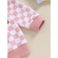 thumbnail image 6 of Hirigin Toddler Baby Boy 2Pcs Fall Winter Clothes 6 12 18 Months 2T 3T Checkered Long Sleeve Pocket Sweatshirt Top and Jogger Pants Set, 6 of 8