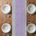 thumbnail image 6 of Purple Silver Stripes Table Runner - 60 Inch Long, Kitchen Dining Table Runner Dresser Scarves, Modern Ombre Abstract Aesthetic Farmhouse Decor for Coffee Tables Wedding Party Banquet, 6 of 8
