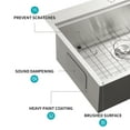thumbnail image 3 of 30"×22", 16-Gauge Stainless Steel Undermount Apron-front Single Bowl Kitchen Workstation Sink, 3 of 8