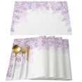 thumbnail image 2 of Purple Flower White Table Runner Kitchen Decor Tablecloth Hotel Home Wedding Decor Table Runners, 2 of 6