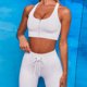 thumbnail image 2 of Traje de yoga de fitness de dos piezas de color sólido casual para mujer Wmkox8yi bvn472, 2 of 8
