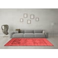 thumbnail image 3 of Ahgly Company Indoor Square Oriental Red Industrial Area Rugs, 3' Square, 3 of 4