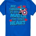 thumbnail image 3 of Marvel Captain America - My Shield Valentine - Toddler and Youth Short Sleeve Graphic T-shirt, 3 of 5