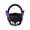 #2613-Black, variant on Cevemin 6 Pcs Halloween Devil Pirate Felt Handled Basket Pack Double Theme Mischievous Face Skull Crossbones Treat Candy Bag for Party Festive Goodie Bag Indoor Halloween Supply