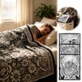 thumbnail image 2 of Halloween DIY Coloring Throw Blanket Ultra Soft Lightweight Plush for Bedtime Couch Snuggling, White, 2 of 7
