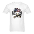 thumbnail image 3 of Men's Casual Round Neck T-shirt American Flag Shirt Loose Short Sleeve Top Pullover, 3 of 5