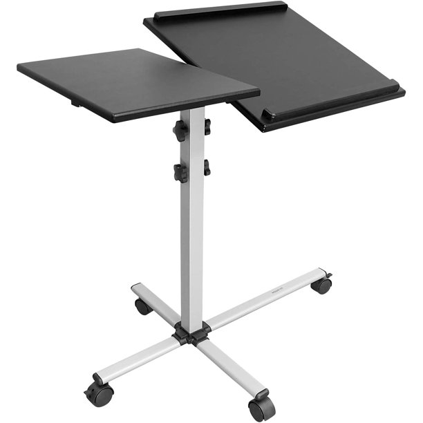 Rolling Laptop Tray and Projector Cart, Height Adjustable Presentation