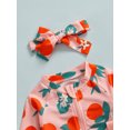 thumbnail image 6 of aturustex Little Girls Rash Guard Swimsuit with Headband 6M 9M 12M 18M 2T 3T Toddler Baby Girls Zip Up Swimwear Bow/Fruit Print Rompers Swim Long Sleely Beachwear for Holiday Party Swim Pool, 6 of 7