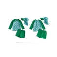 thumbnail image 2 of BemeyourBBs Toddler Baby Girls Boys Swimsuits Cute Infant Bathing Suit Turtle Tree Dinosaur Swimwear Rash Guard Long Sleeve Tops with Swim Trucks Shorts and Hat Set Summer Beachwear, 2 of 9