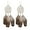 Light Coffee, variant on HUANLEDASH 1 Pair Retro Bohemia Women Hook Earrings Feather Tassel Round Drop Earrings Palace Style Dangle Earrings Jewelry Gift