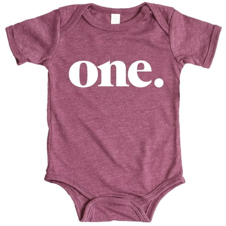 

Bold One 1st Birthday Bodysuit for First Birthday Outfit White on Vintage Burgundy Bodysuit 18 Months