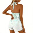 thumbnail image 7 of Rompers for Women Casual Halter Neck Backless Summer Boho Floral Printed Shorts Jumpsuits Sexy Beach Dressy 2026 S, 7 of 7