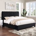 thumbnail image 5 of Roundhill Furniture Apoera Velvet Upholstered Button Tufted Bed, King, Black, 5 of 5