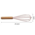 thumbnail image 6 of Walbest 10 Inch Egg Beater Wooden Handle Multifunctional Comfortable Grip Reusable Labor-saving Whisking Silicone Manual Egg Mixer Milk Frother Kitchen Utensil for Bakery, 6 of 8