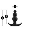 thumbnail image 5 of Blush Anal Adventures Platinum Beaded Silicone Anal Plug, Black, 5 of 5