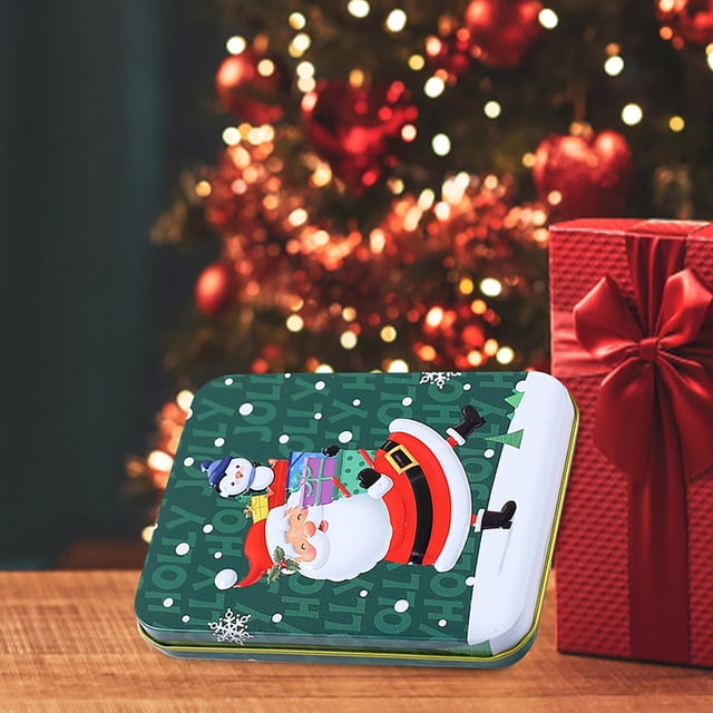 ¡Imprescindible Para Navidad! ¡Pequeña Lata Cuadrada, Pegatina Para La Cuenta, Pequeña Tarjeta, Almacenamiento De Residuos De Escritorio, Embalaje De Moda!