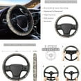 thumbnail image 3 of Jeiento Hummingbird Car Seat Covers Set of 14 Pcs, Auto Steering Wheel Cover Seatbelt Pad Handbrake Cover Set Rearview Mirror Covers Coasters Keychains Universal Car Interior Accessory, 3 of 6